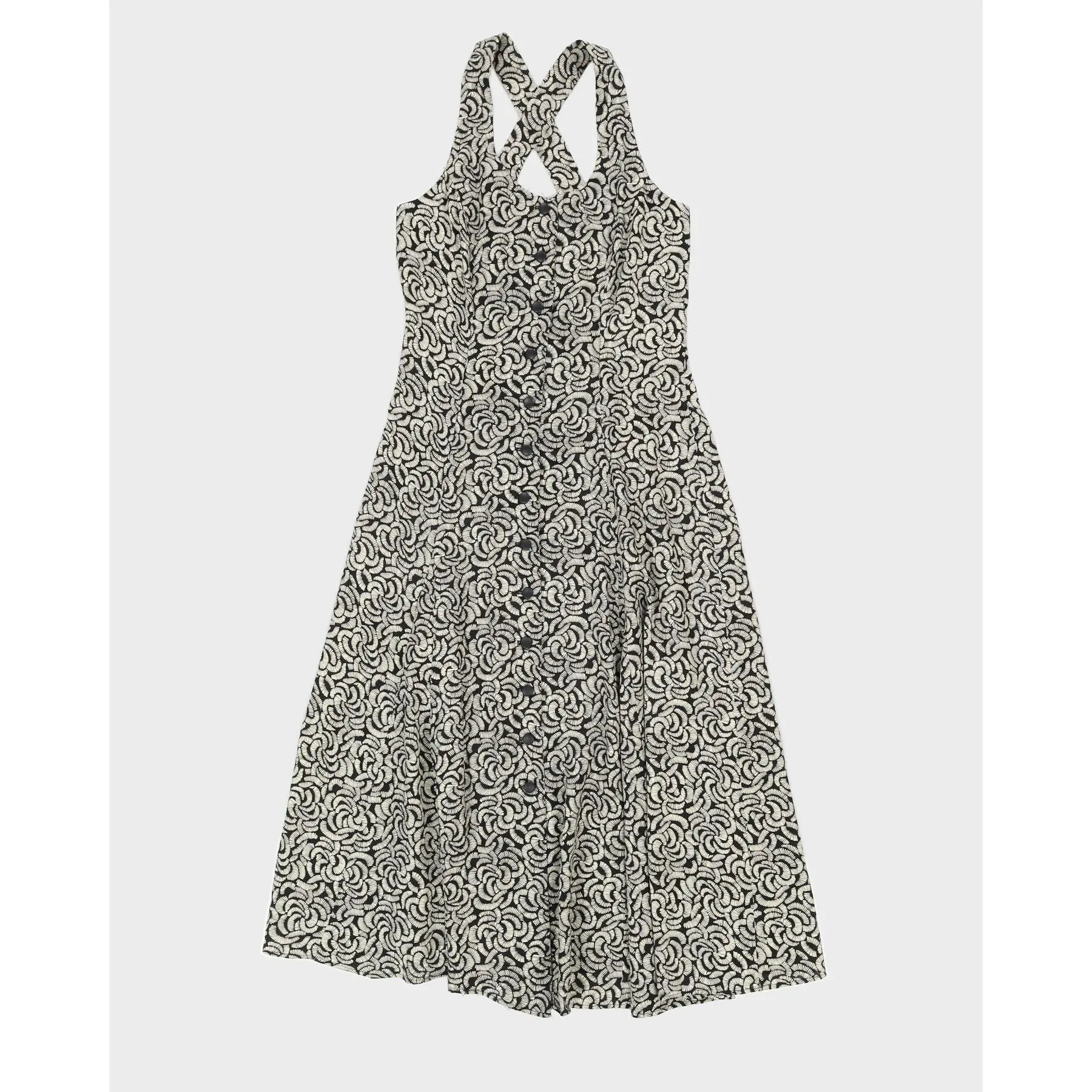 Preowned 1970s Button Up Dress - S