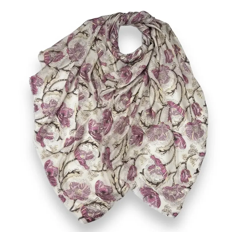 Soft and Breathable Printed maxi Hijab in Cotton Viscose Blend for Muslim Fashion Women 5