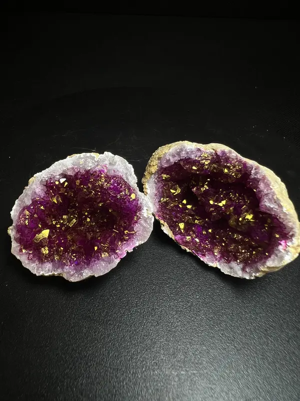 Medium Dyed Pink Clear Quartz Crystal Geode- Sold Individually, Home Décor, Crystal Healing, Gift 0