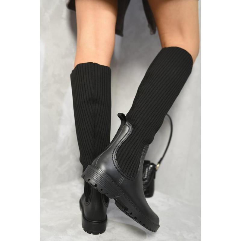 iKrush High Sock Platform Boots i37998  Boots Sock Platform Low Heel Knee Length Length Regular Fit 6