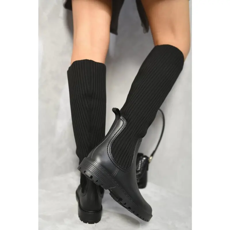 iKrush High Sock Platform Boots i37998  Boots Sock Platform Low Heel Knee Length Length Regular Fit 6