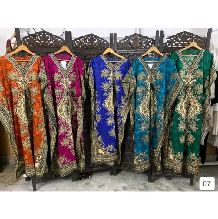 Holiday Kaftan Dress Uk Size 12-24 Casual Lightweight Comfortable Women