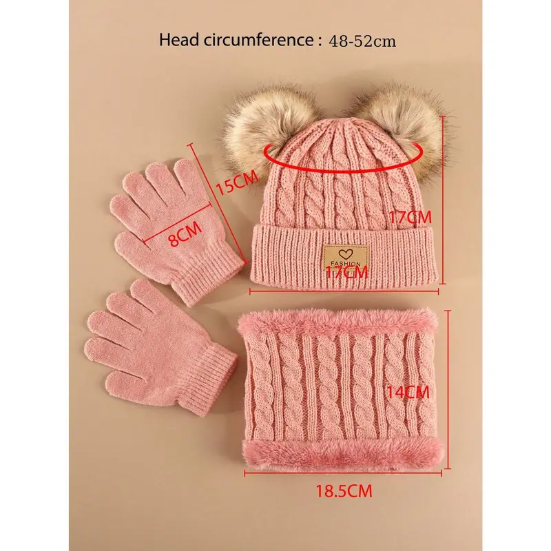 Rainbow Snowman  3 - Piece Set of Warm Knitted Gloves, Hat and Scarf with Wool Lining, Perfect for Staying Warm in Cold Weather and Showcasing Love for Fashion 4