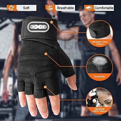 Gym Weight Lifting Workout Gloves with Wrist Wrap Support, for Men & Women, Breathable & Full Palm Protection, for Exercise Weightlifting, Training, Fitness, Cycling, Hanging 3