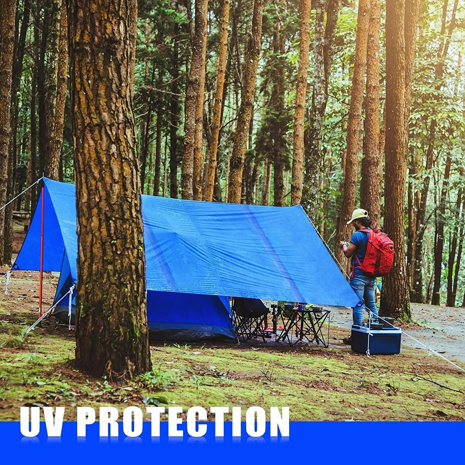Heavy Duty Waterproof UV Resistance Cover Tarp Ground Sheet Tarpaulin 6 x 9ft