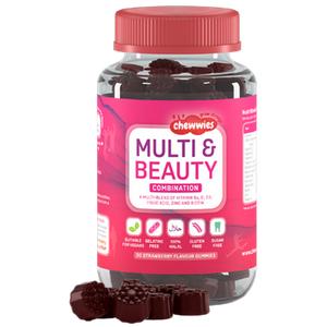 Vegan Hair, Skin & Nail Gummies - Chewwies Hair Skin and Nails Multivitamin and Beauty Combination All in One