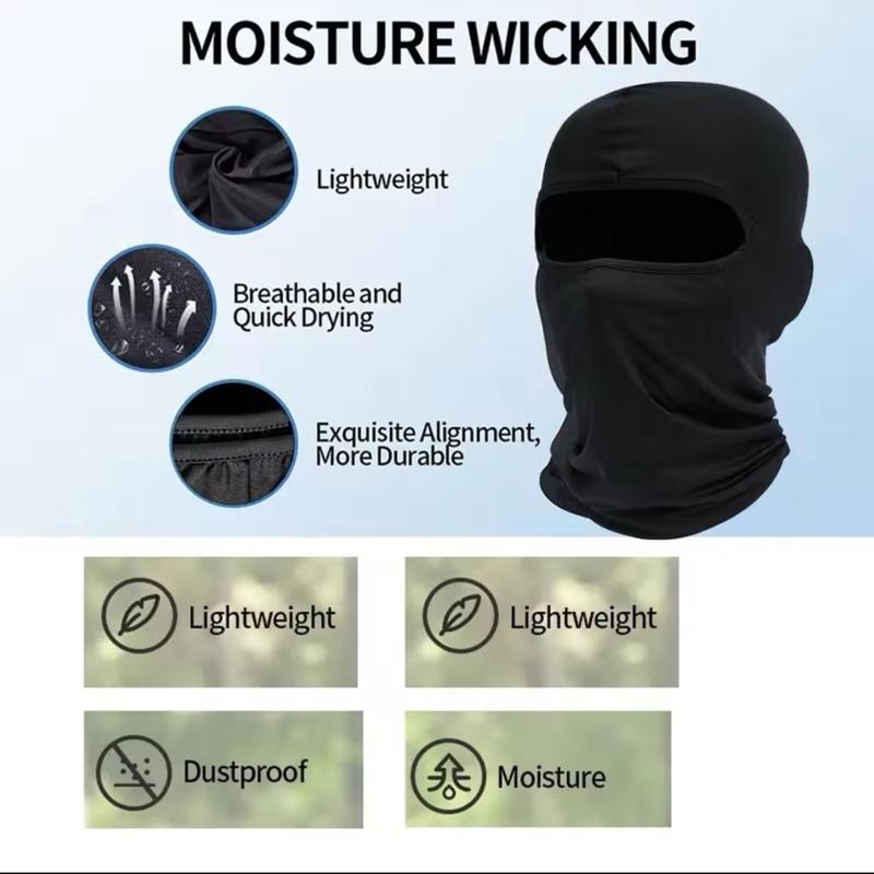 Ski Mask Balaclava for Outdoor Sports and Cycling - Solid Color with UV Protection and Windproof Hood 3