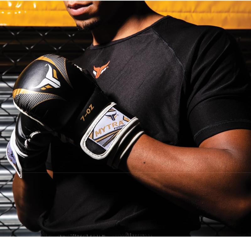 Mytra Fusion MMA Gloves with Open Palm and Adjustable Wrist Support, Grappling Sparring Gloves for Cage Fighting, Training, Combat Sports, Kickboxing, Muay... 1