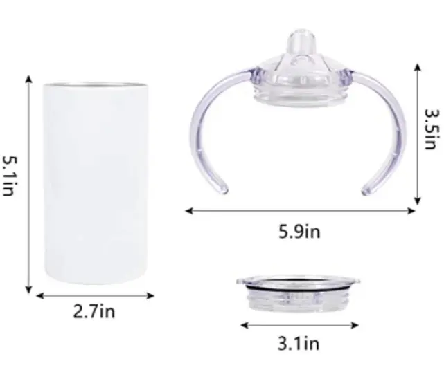 PERSONALISED 'UPSY DAISY' 350ML (12OZ) STAINLESS STEEL THERMAL SIPPY CUP/TUMBLER WITH 2 LIDS & STRAW. Flasks Drinkware Handles Insulated Portable 5