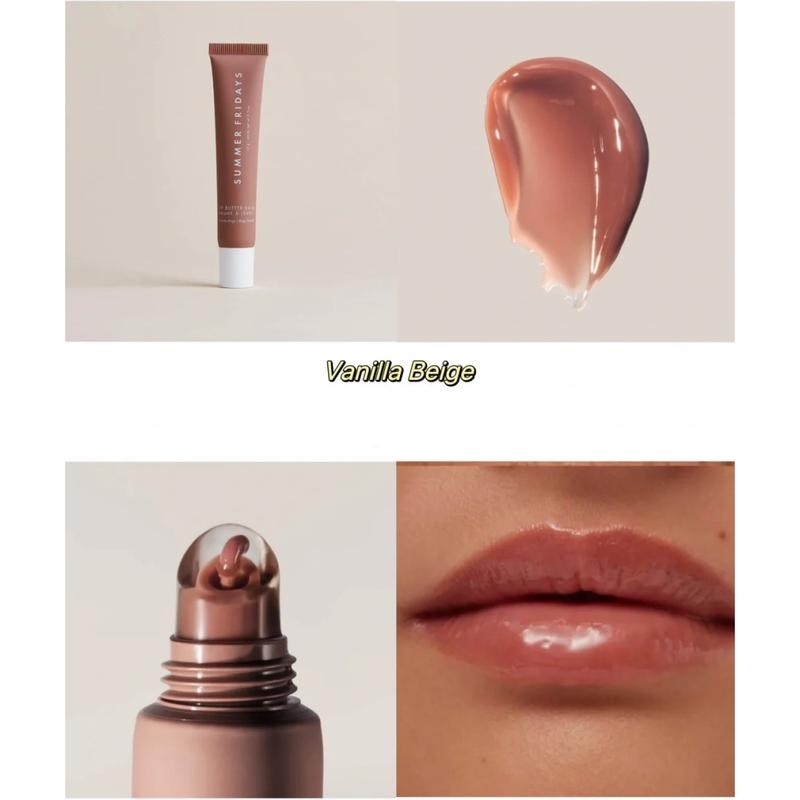 Product Introduction of Summer Fridays Vanilla Beige Lip Balm Mini Lip Gloss Set Moisturizing Transparent Smooth Soft Tube Mirror Lipstick Makeup Set Moisturizer Cosmetic 1