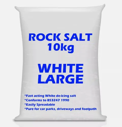 White Deicing Rock Salt Grit Winter Snow Ice Driveways Road Gritting, not for Flavor 6