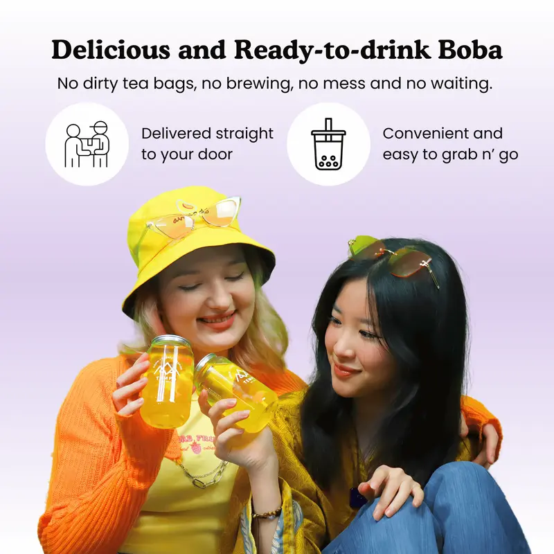 Vitalitea Bubble Tea Cans 350ml - 4 Pack 3