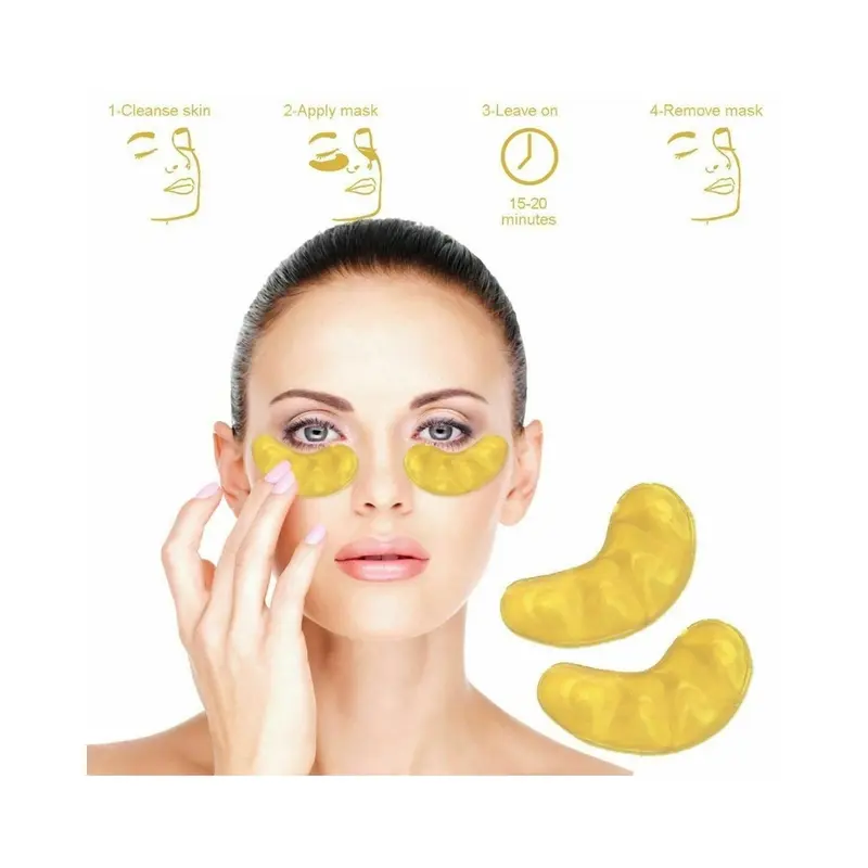 5 Pairs Each Lip Masks & Eye Mask, Power Crystal Gel 24K Lip Eye Mask. 4