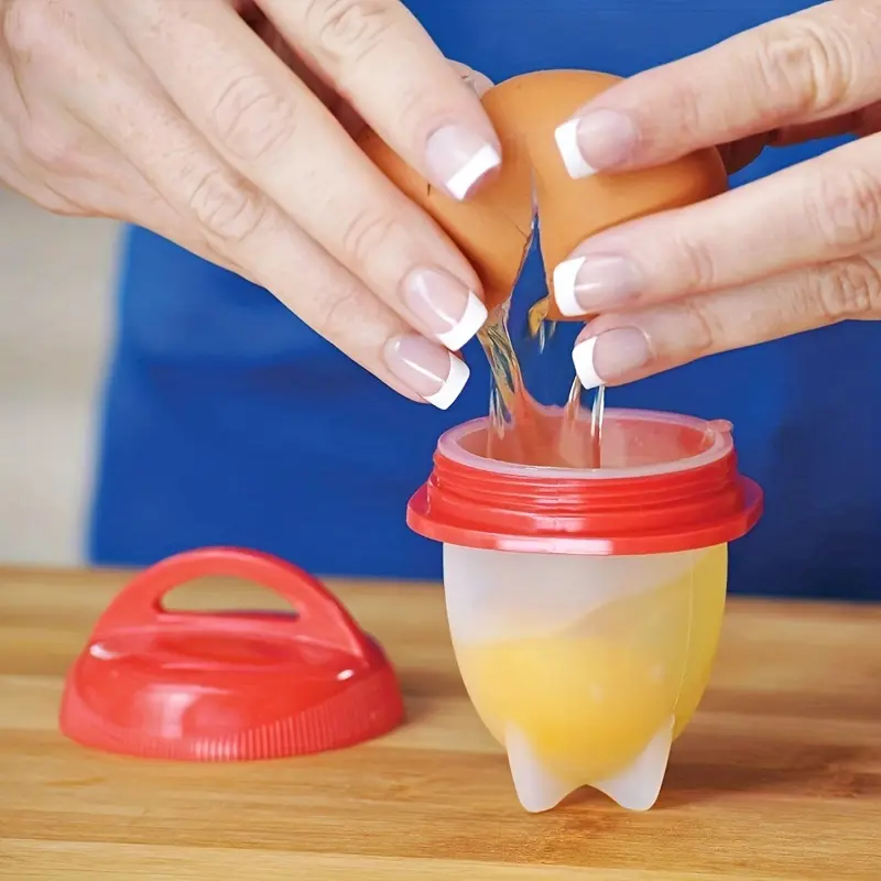 4/10pcs Cooking Egg Boiler Egg Steamer Non-Stick Silicone Egg Cup High Temperature Resistant Egg Steamer Kitchen Tools Utensils 1