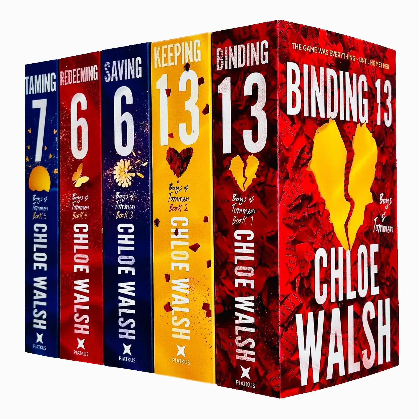 Boys of Tommen Series 5 Books Collection Set By Chloe Walsh (Binding 13, Keeping 13, Saving 6, Redeeming 6, Taming 7)