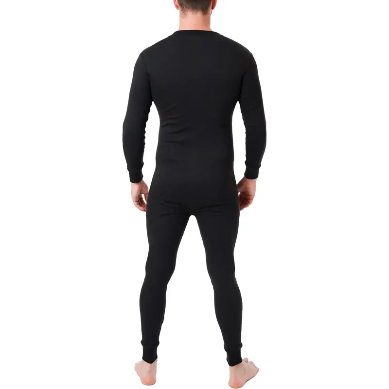 Mens Adults Thermal Underwear Onesie Thermal All In One Overall Body Suit Long Cotton Menswear 5