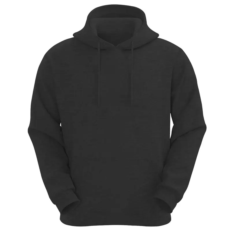 S-7XL Mens Hoodies Plain Pullover Hooded Jumpers Warm long Sleeve Top 5