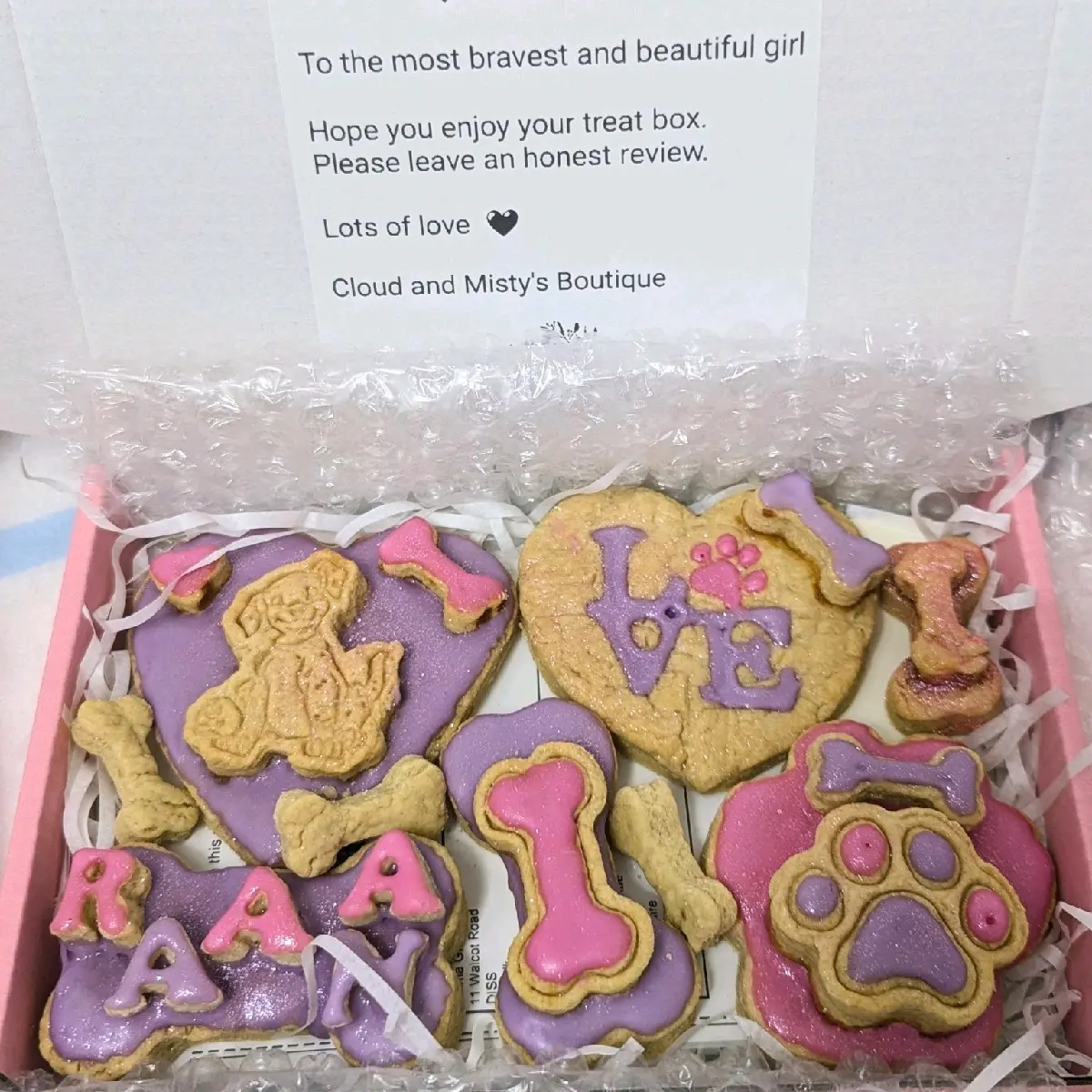 Personalized Birthday & Christmas Dog Treats Box - Tasty Homemade Treats