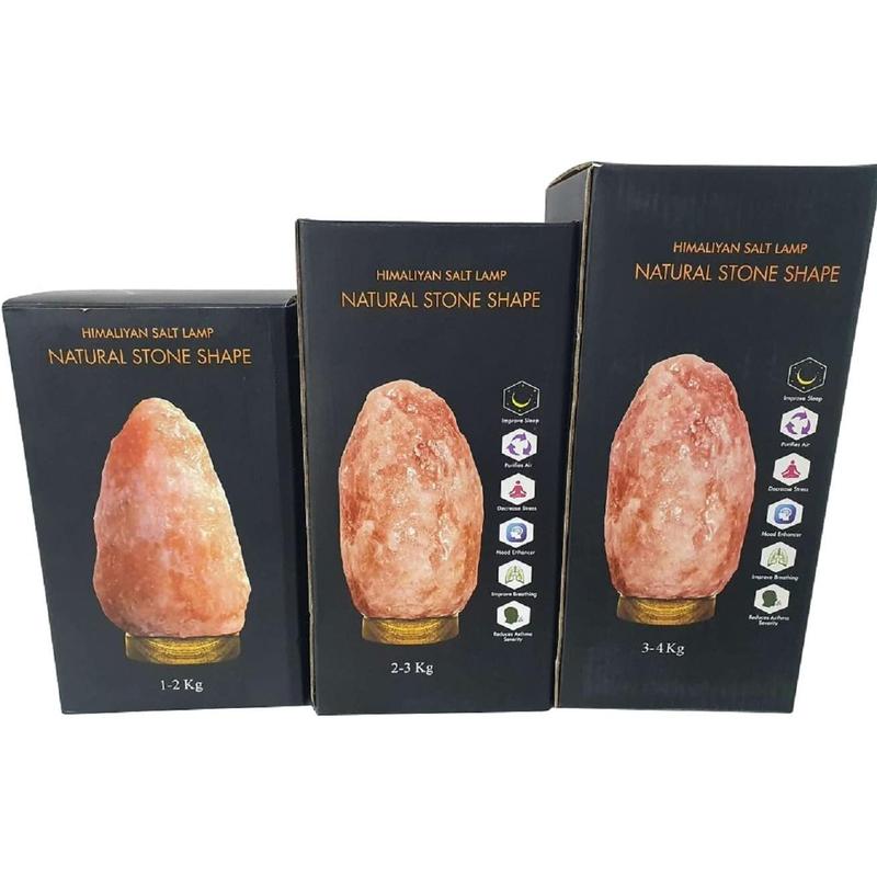 Himalayan Crystal Rock Salt Lamp, 1-2 KG 2-3 KG 3-5 KG Salt Lamps Healing, XMAS Gifts 5