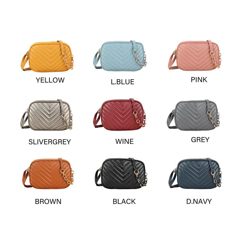 LONG&SON Handbags small city tote bag For Women's Quilted Crossbody Bag  Small Shoulder Handbag with Zipper Crossbody Bag Chain Bag - 9 Colors Available 6