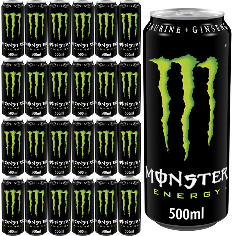 Monster Energy Original Flavour Drink Sport Beverage 500ML - Pack of 24 0