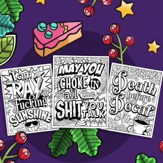 I Run on Coffee, Curse Words & Inappropriate Thoughts A Sweary Coloring Book for Adults with Motivational Quotes, For Stress Relief and Relaxation (Swear Word Coloring Book Series) Paperback 1