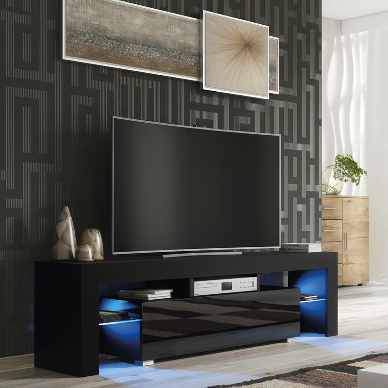 Aria TV Unit 160cm with High Gloss Doors and LED Lighting - Creative Furniture 5
