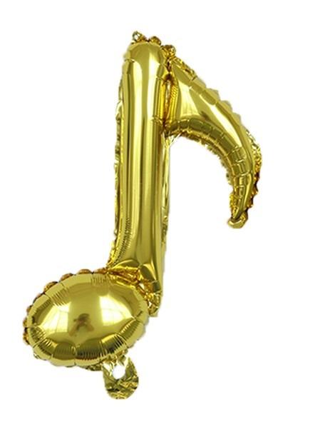 Musical Note Foil Balloons- Black, Gold and Silver 4