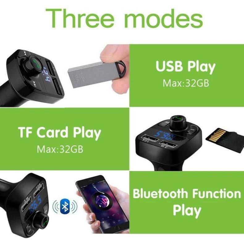 Hot sell wireless Car FM transmitter mp3 player with dual USB 5V1A Fast charging Colorful LED lighting modulator player 2