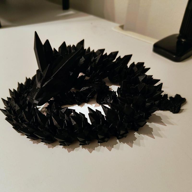 Mesmerizing Crystal Articulating Dragon Fidget Toy | 3D Printed Stress Relief 4