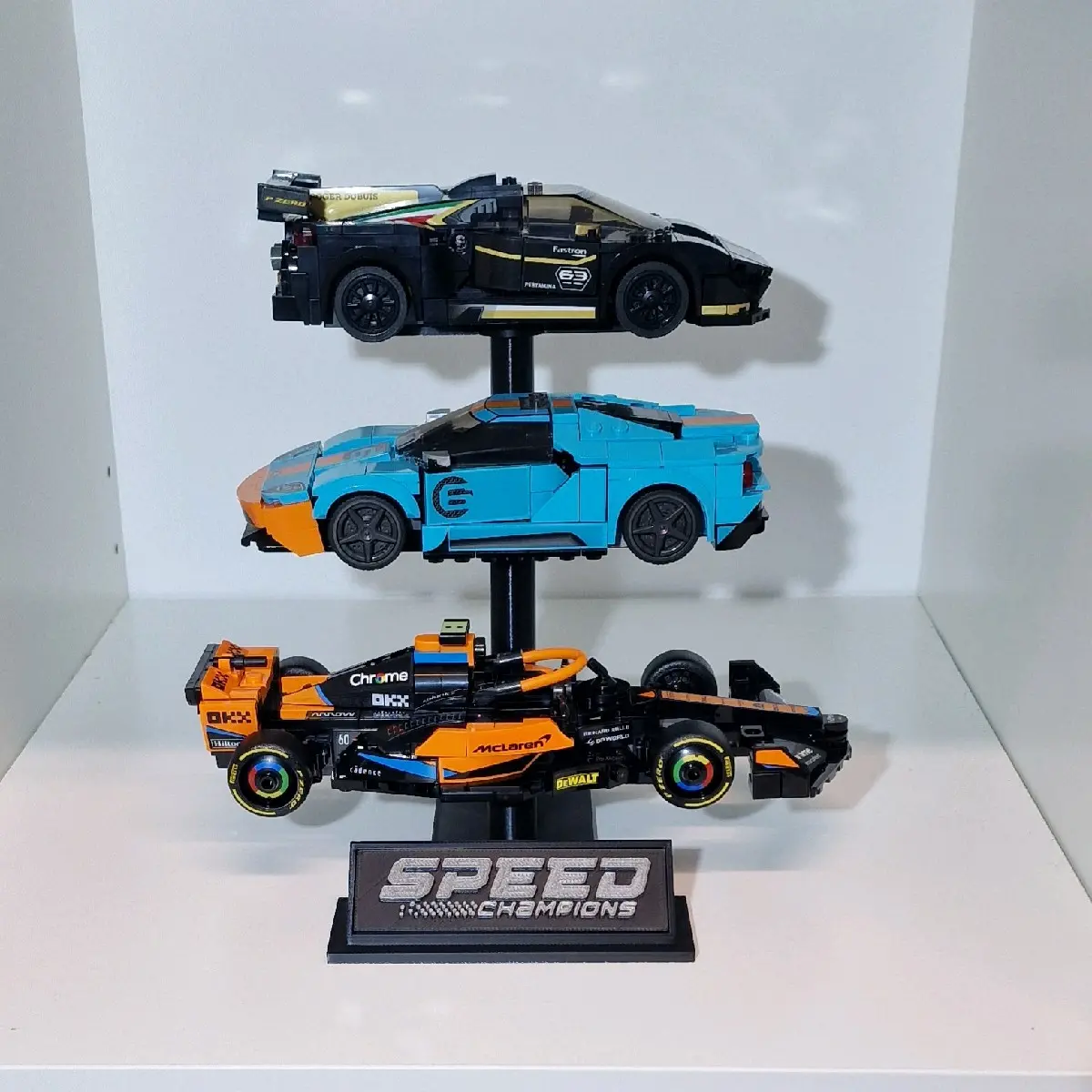 Branded Triple Riser Display for Speed Champions