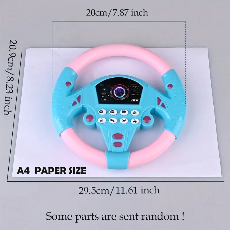 Suction Cup Educational Steering Wheel Toy, Simulation Car Driving Game With Car Sound Effects, Play House Role Toys Gift halloween christmas gift 1