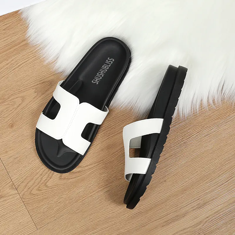 SHUSHUBLISS New summer a stirrup women's slippers comfortable versatile casual fashion women's sandals summer open-toe slippers 6