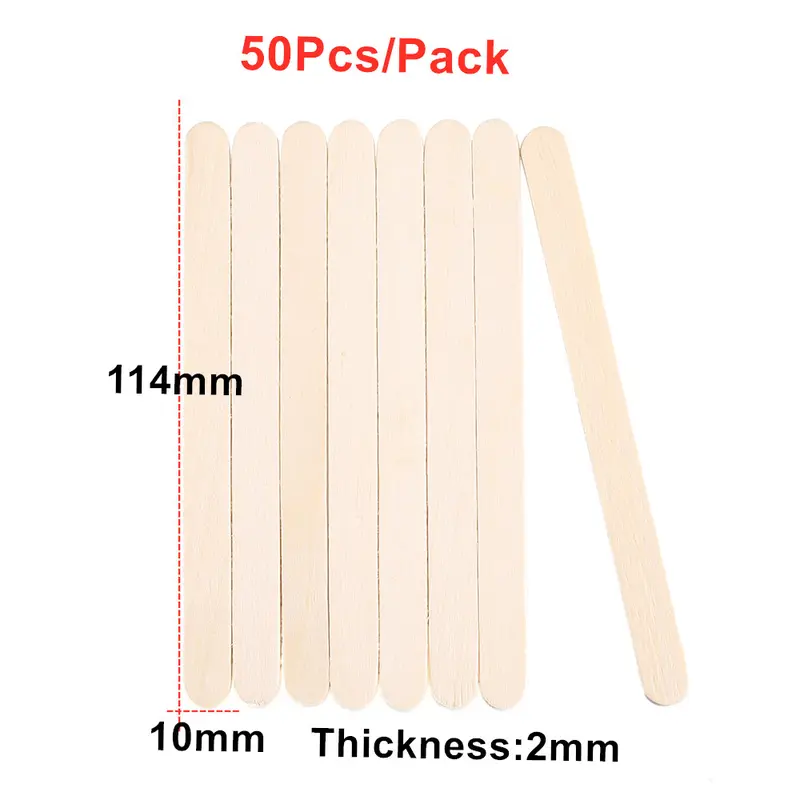 50/100/150Pcs Resin Tool Epoxy Stirring Stick Popsicle Ice Cream Stick Handmade DIY Resin Mold Wood Ice Pop Sticks Making Tools 6
