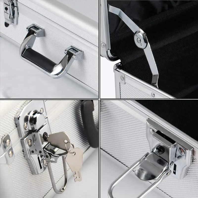 INCLUSIVE A.P Flight Case Aluminium Foam Microphone Camera Photography Carry Flight Case Foam Lockable Tool Camera Gun Storage Carry Box 5