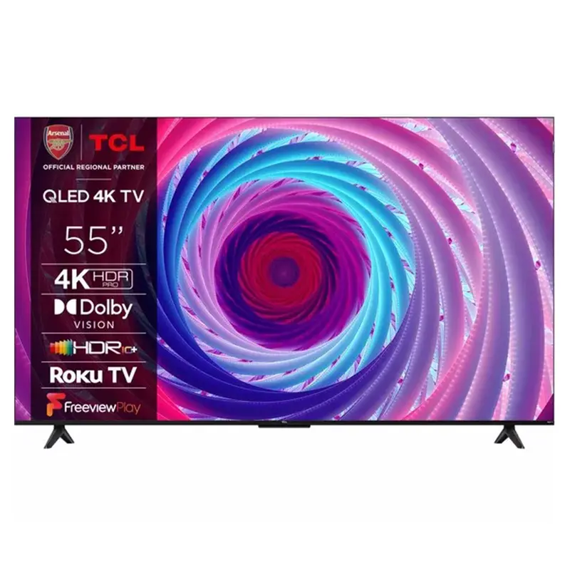 TCL QLED 4K Roku TV 55" Smart Ultra HD HDR 55RC650K with Dolby Vision and Freeview Play smart  tv 0