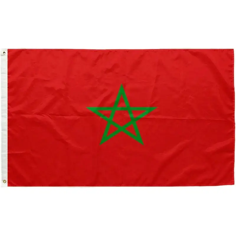 Morocco National Flags Events Pub BBQ Decorations for Rugby Cricket Football Sports 2023 World Cup Banner 5 X 3ft 0