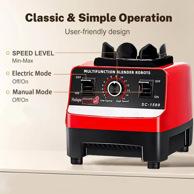 Commercial 6Blade Blender Food Mixer Processor Juicer Ice Crusher Smoothie Maker 5