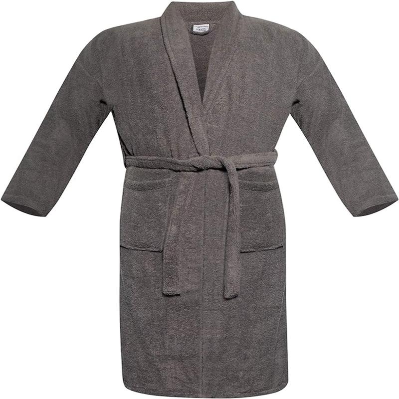 Egyptian Cotton Bath Robe Terry Towelling Robe Dressing Gown Luxury and Super Soft Womens Nightwear Mens House Gown Comfort Fit Womenswear Bathrobe Loungewear Long Sleeve 2