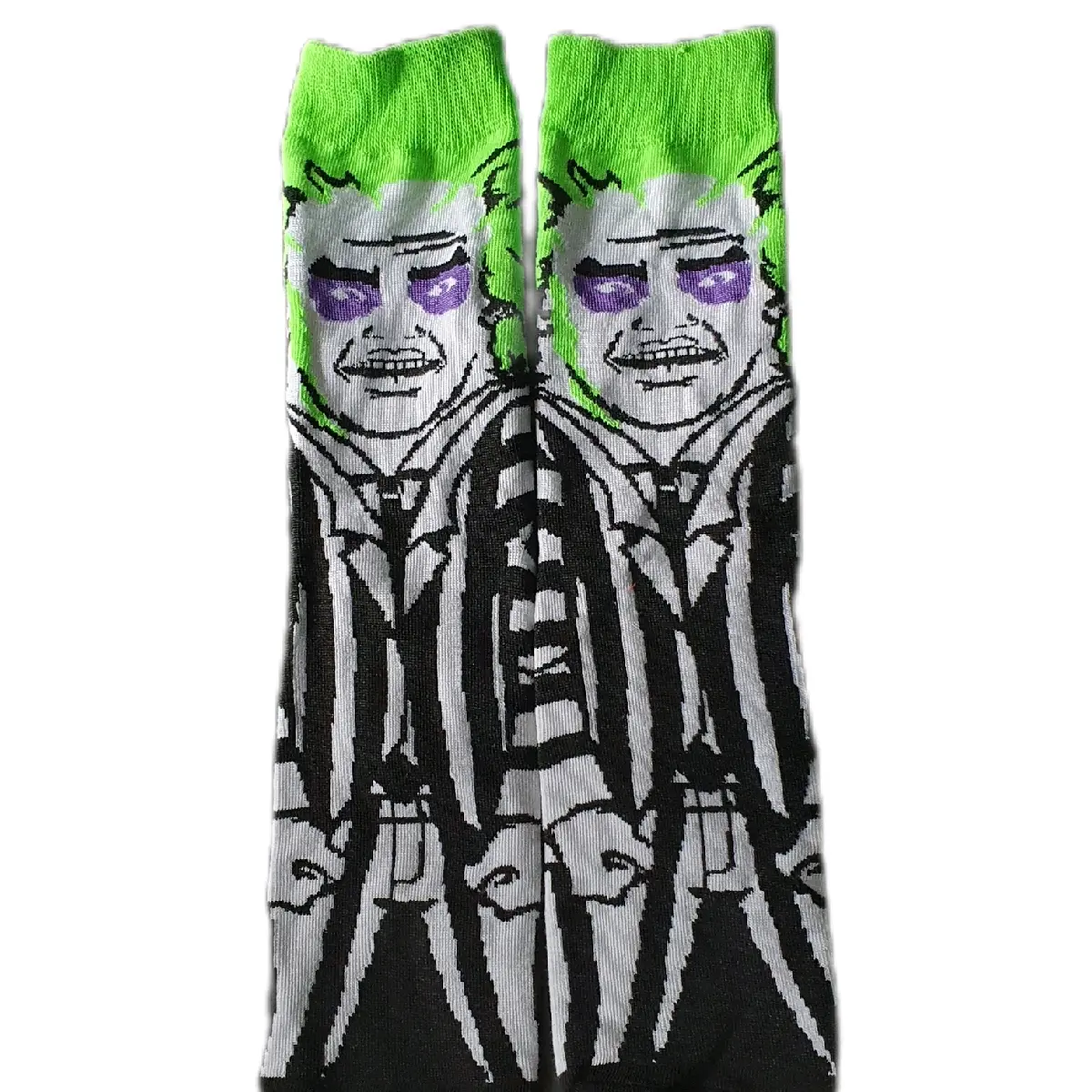 Beetlejuice Unisex Mens Womens Horror Film Character Crew Socks - Size UK 5-10 - Brand New - Gift Goth Halloween