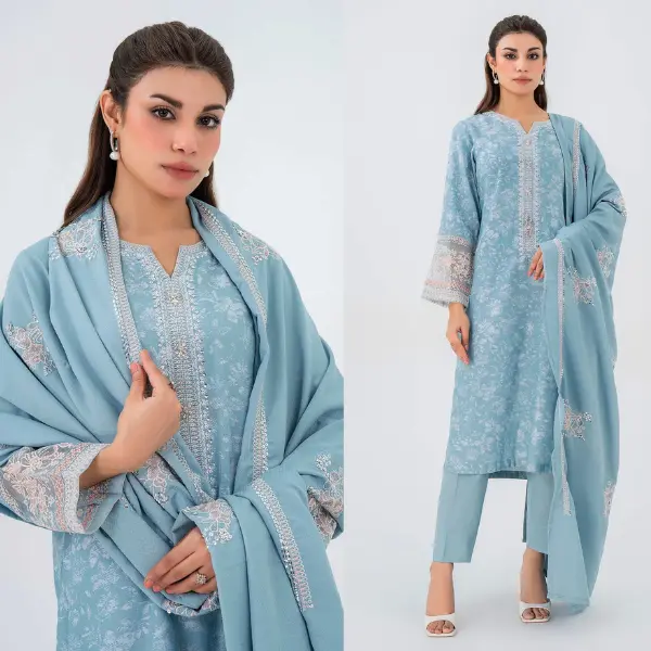 Limelight 3 Piece Jacquard Suit-Embroidered (Pret) 2
