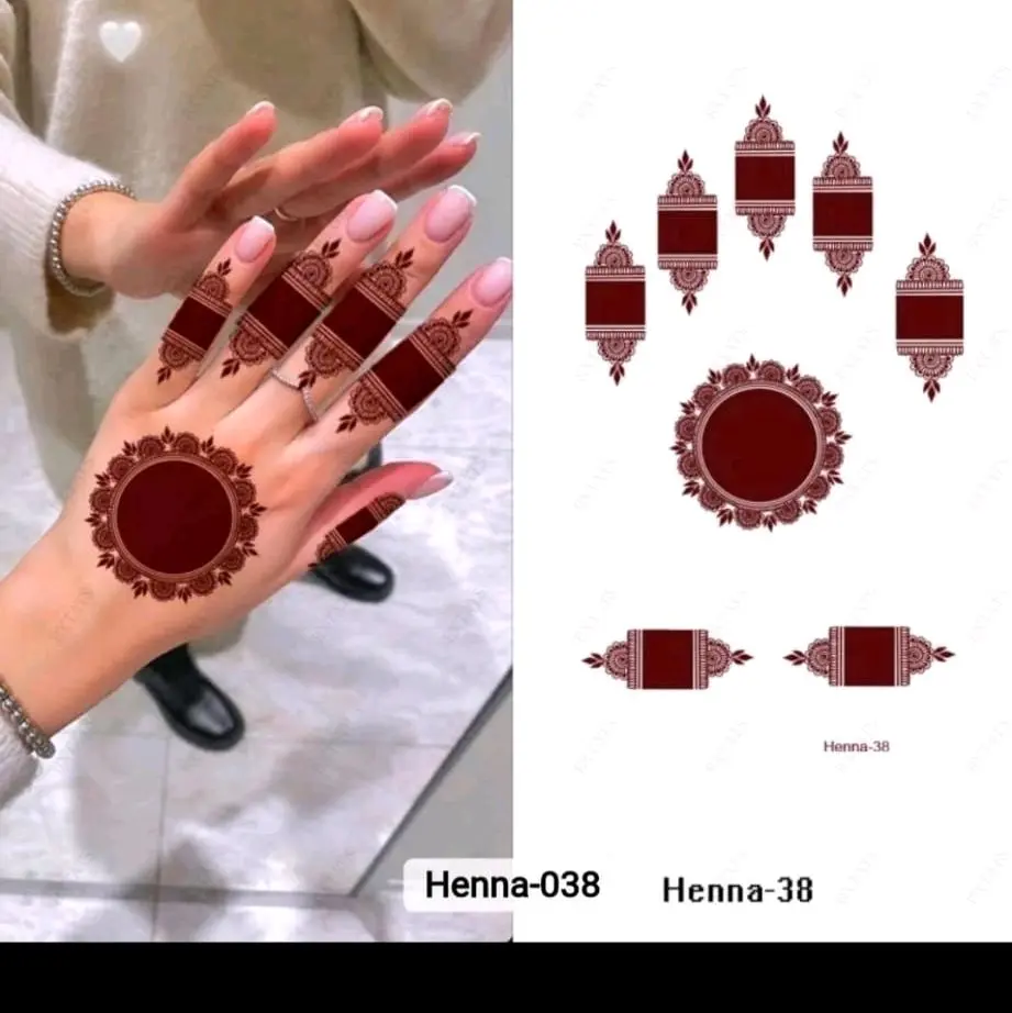 Henna tattoo stickers for hands