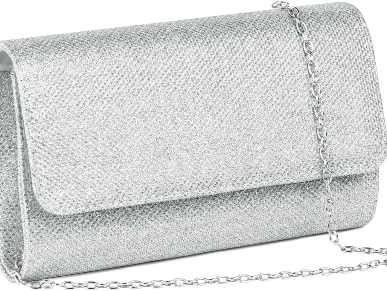 Glitter Envelope Clutch Bag With Detachable Chain Strap, Elegant Sequins Clutch for Wedding Bridal Prom Cocktail Party Ladies Evening Bag for Women