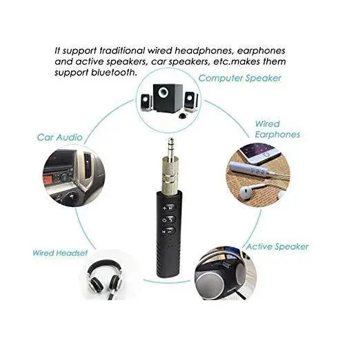 Aux Bluetooth Wireless Adaptor Jack 3.5mm Accessories 4