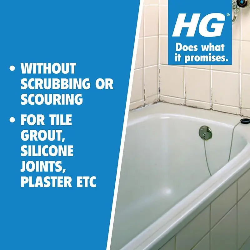 HG Mould Spray 500ml Bathroom Toilet Mould Cleaner Eliminates All Moulds, Making Filthy Black Stains Disappear Suitable For Tiles, Silicon Seals, Plaster Household Cleaning 4
