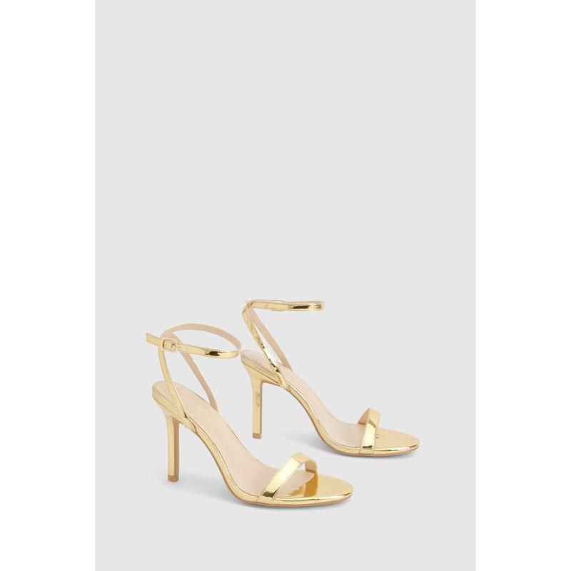 Metallic Barely There Heels 1