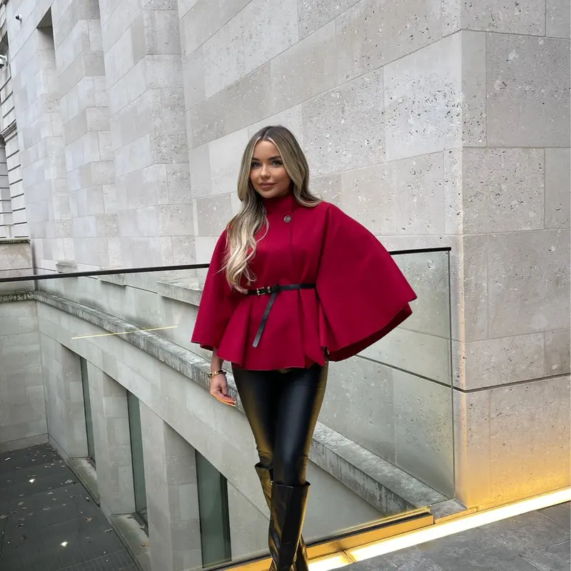 FB LONDON - BELTED PONCHO 8