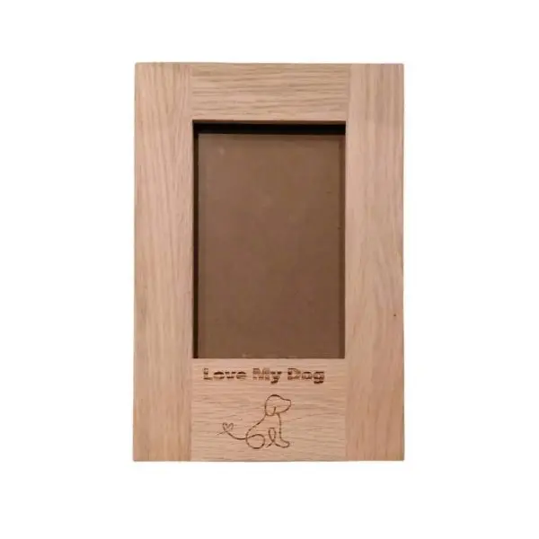 'Love My Dog' Deluxe Solid Oak Photo Frame for 6x4" Photo (23.7x16.2x1.3) 4