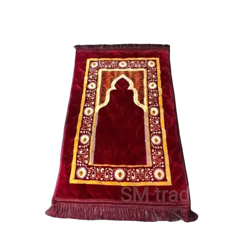 Jaynamaz padded  Prayer Mat - Extra Thick Padded Non-Slip Design for Comfort - Large Size in Gold, Mehroon, Green, Gray, Brown