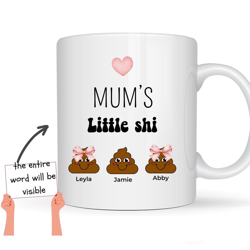 Personalised Mum's Little Funny Mug, Mother's day Gift,Present for Mum, Wife, Friend, Colleague, 11 Oz Cup Drinkware, Reusable Tumbler,mam, mom, mama For Coffee or Tea at the Office, with Coworkers Reuse Washable Ceramic mugs sweary 0